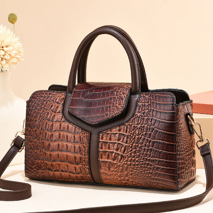 Damen elegante Handtasche im luxuriösen Krokodil-Look Nord Taschen