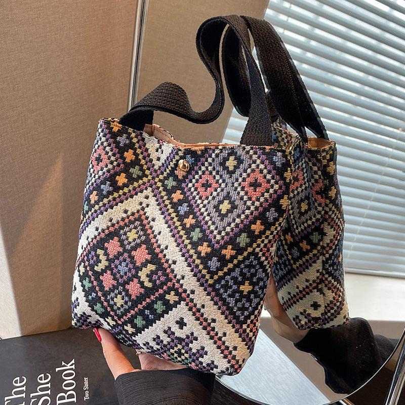 Damen Vintage-inspirierte Stofftasche Nord Taschen