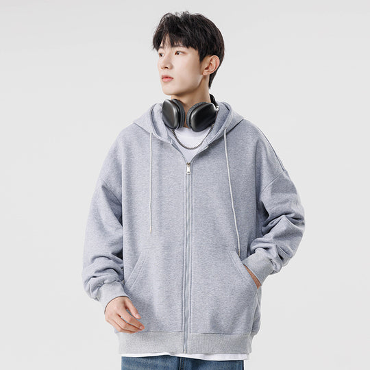 Unisex Oversize Kapuzen-Fleecejacke mit Boxy-Schnitt und Metall-Reißverschluss Nord Taschen