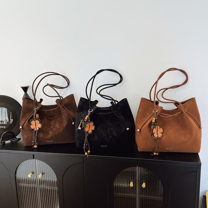 Damen hochwertige Veloursleder Tasche Nord Taschen
