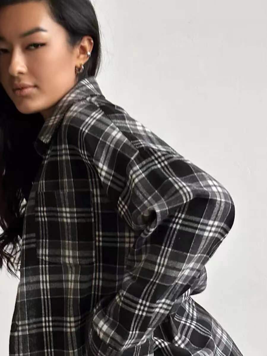 Damen Lässige Karobluse Nord Taschen