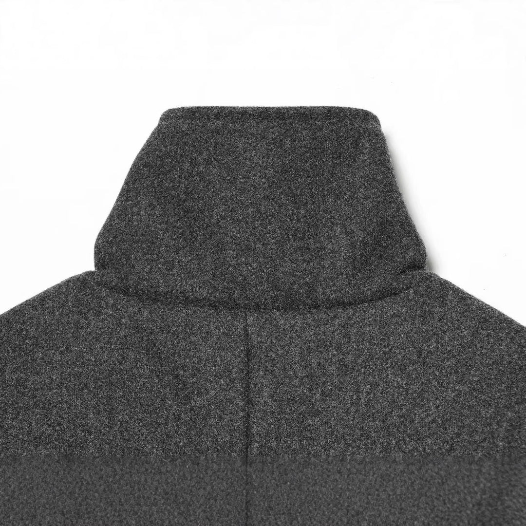 Damen Longline-Mantel mit Funnelkragen und minimalistischer Frontknopfleiste Nord Taschen
