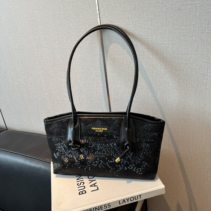 Damen elegante Handtasche mit magnetischem Verschluss und stilvollen Kordelzügen Nord Taschen