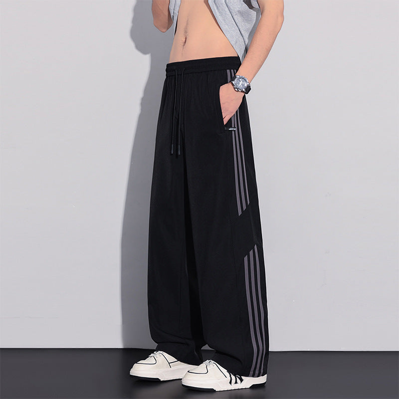 Herren Sportliche Freizeithose mit seitlichen Streifen Nord Taschen