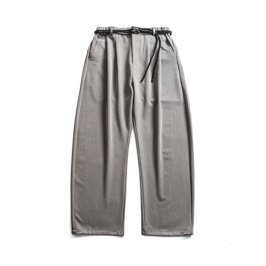 Damen Weite hochtaillierte Jeanshose mit Bundfalten, Kordelgürtel und Culotte-Schnitt Nord Taschen