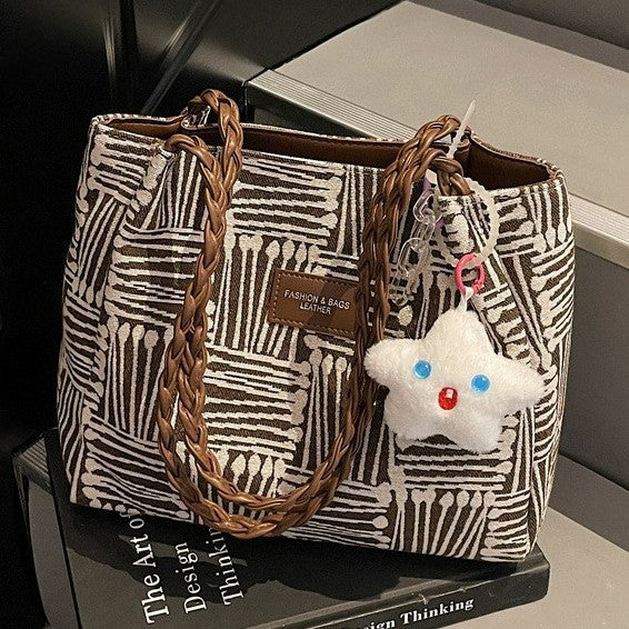 Damen Hobo Tasche mit geflochtenem Tragegriff Nord Taschen