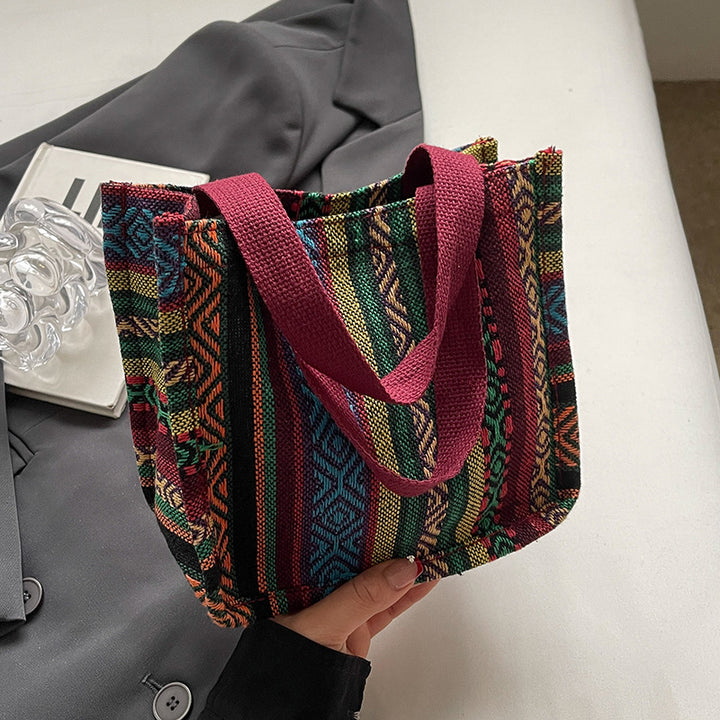 Damen Handtasche mit farbenfrohem geometrischen Muster Nord Taschen