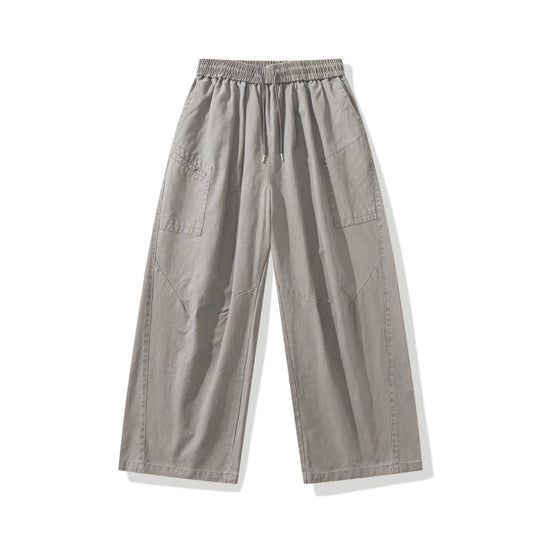 Damen weite Cargo-Hose mit elastischem Bund und Tunnelzug Nord Taschen