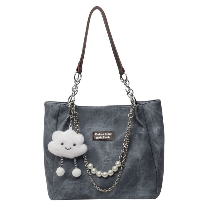 Damen modische Handtasche mit kreativem Plüsch-Anhänger Nord Taschen