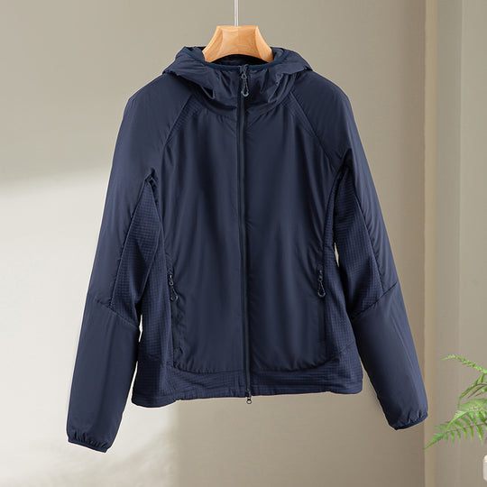 Damen Leichte Wind- und Thermojacke mit Kapuze, gesteppter Innenlage und Zweiwege-Reißverschluss Nord Taschen