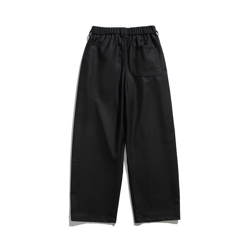 Herren Locker geschnittene Bundfalten-Cropped-Hose mit elastischem Bund und Bügelfalte Nord Taschen