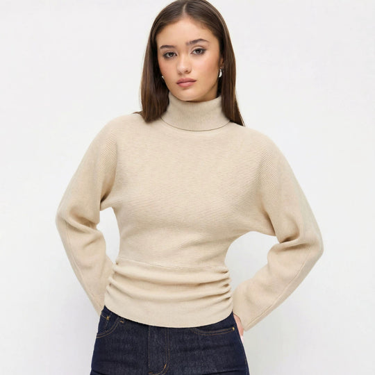 Damen Eleganter Rollkragenpullover Nord Taschen
