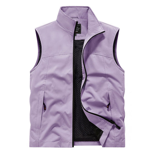 Damen Softshell‑Weste mit Meshfutter wind- und wasserabweisend Stehkragen und Frontreißverschluss Nord Taschen