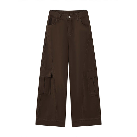 Damen Weite Cargo-Baggy-Hose mit großen Pattentaschen Nord Taschen