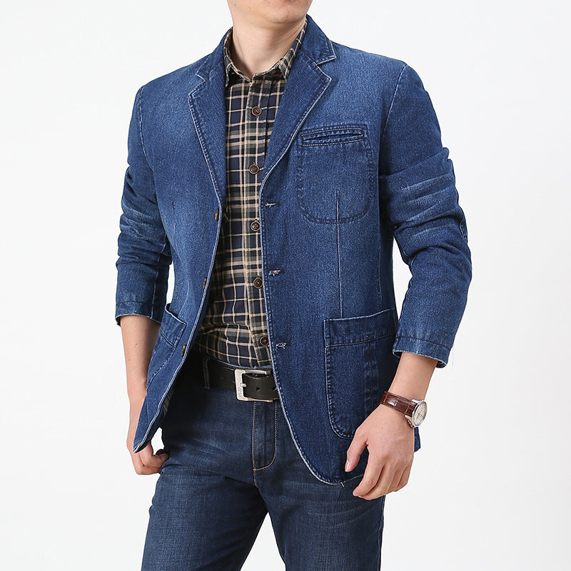 Herren Denim Blazer Nord Taschen