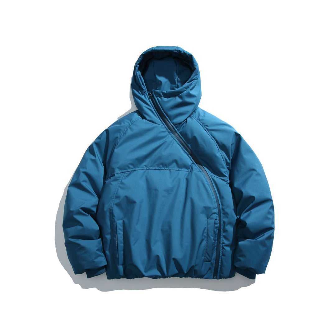 Unisex Kurz geschnittener asymmetrischer Steppparka mit Kapuze und Thermo‑Isolierung Nord Taschen