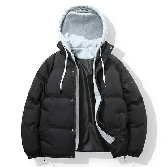 Herren wattierte Steppjacke mit integriertem Kapuzenlayer und verstellbarem Saum Nord Taschen