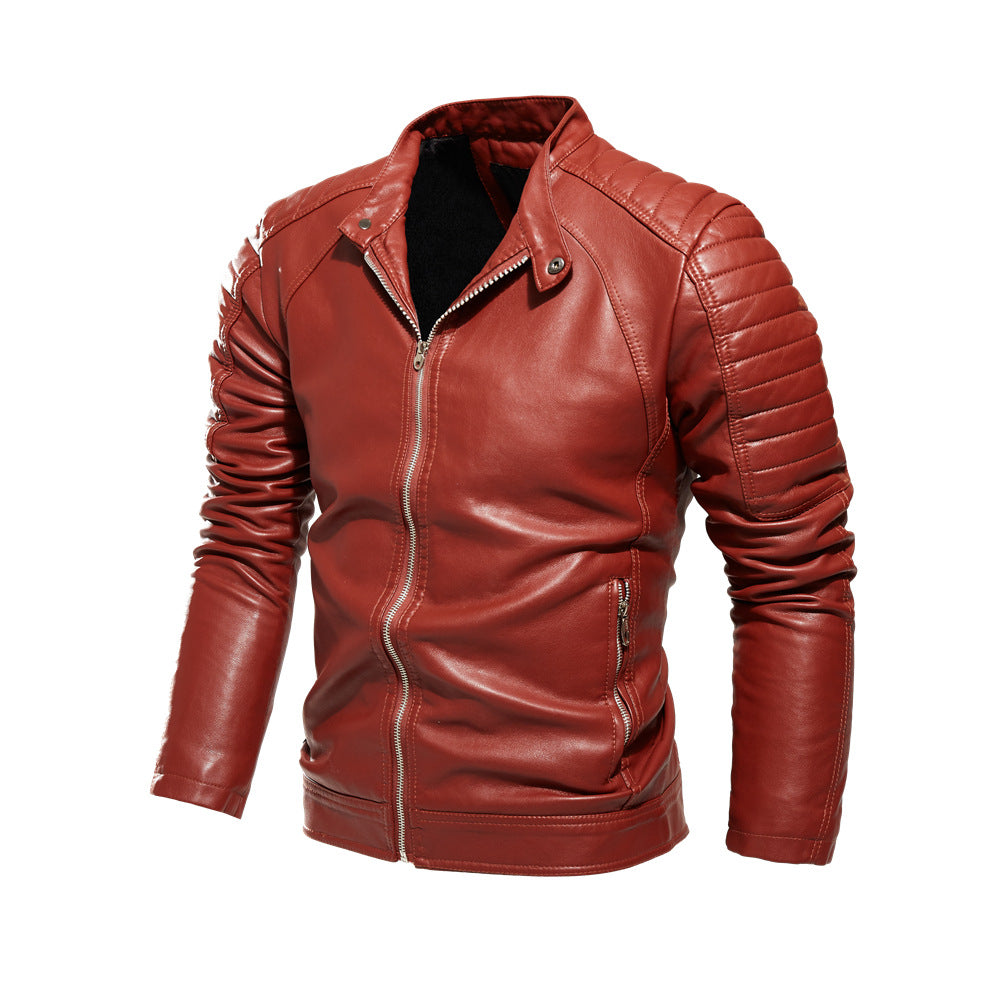 Herren Elegante Kunstlederjacke mit Steppdetails Nord Taschen