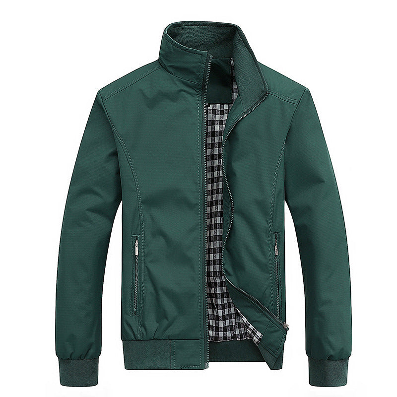 Herren Urbaner Stehkragen‑Blouson aus windabweisendem Softshell mit kariertem Thermofutter Nord Taschen