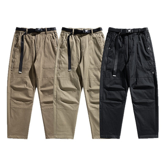 Herren Tapered Utility-Cargohose mit integriertem Webgurt, Kniepaneelen und Reißverschlusstaschen Nord Taschen