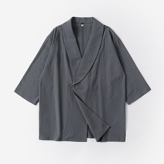 Unisex Oversize-Kimono-Jacke mit Schalkragen und Wickelverschluss Nord Taschen