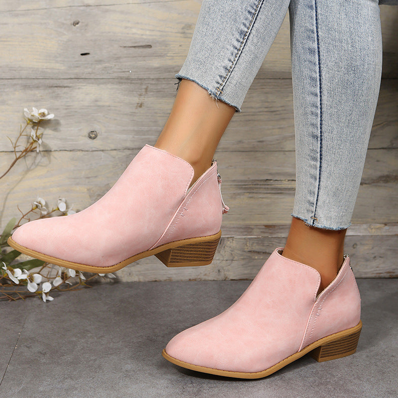 Damen elegante Stiefeletten mit modischem Reißverschluss und komfortablem Fußbett Nord Taschen