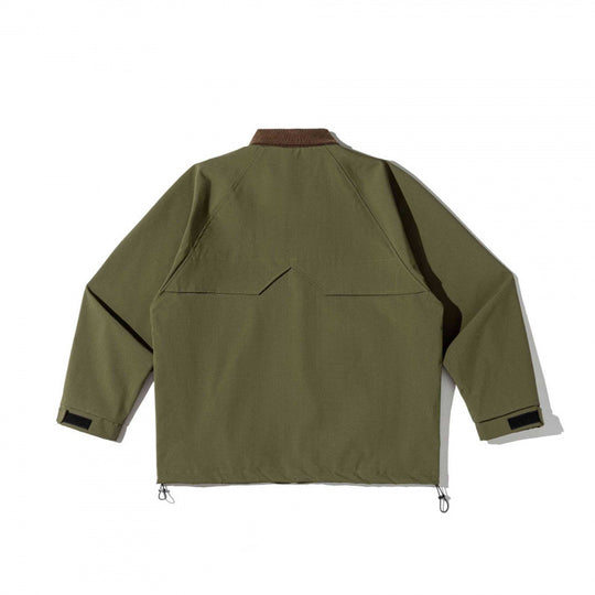 Unisex Kastenförmige Overshirt‑Jacke im Utility‑Stil mit Cordkragen, Pattentaschen und Kordelzugsaum Nord Taschen