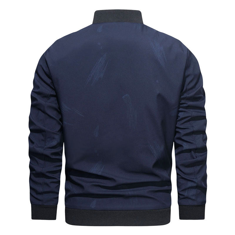 Herren Slim‑Fit Bomberjacke im urbanen Minimalstil mit durchgehendem Reißverschluss und gerippten Bündchen Nord Taschen