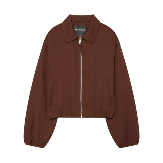 Damen 80+ Cropped Blousonjacke mit Hemdkragen, durchgehendem Reißverschluss und elastischem Saum Nord Taschen