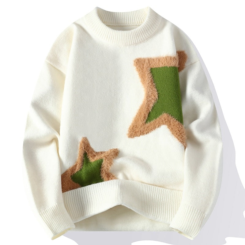 Damen Modischer Pullover mit Sternedesign Nord Taschen