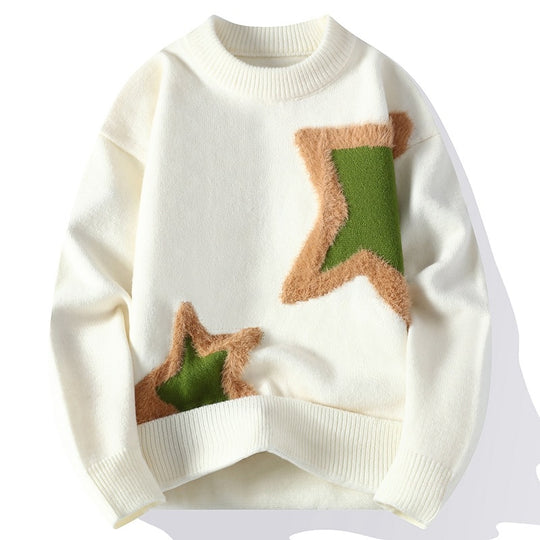 Damen Modischer Pullover mit Sternedesign Nord Taschen