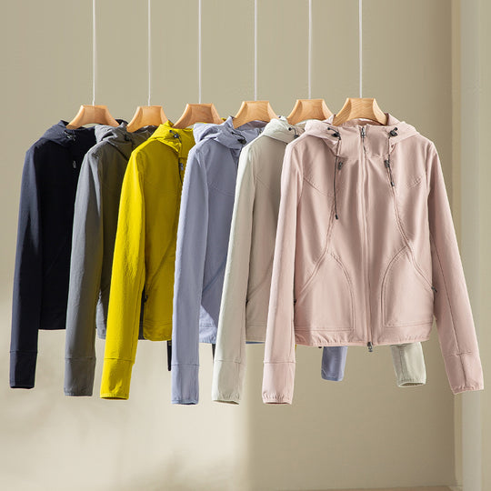 Damen Kapuzen-Softshelljacke mit Zwei-Wege-Reißverschluss und ergonomischer Schnitt Nord Taschen