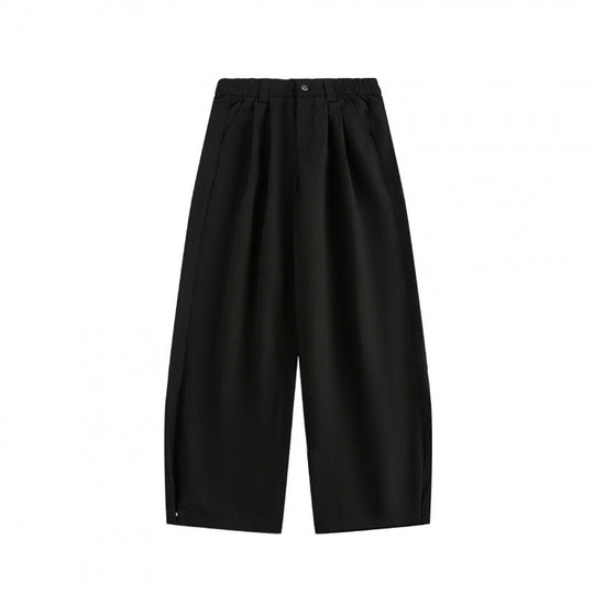 Damen Weite hochgeschnittene Culotte‑Hose mit Bundfalten, elastischem Taillenbund und Eingrifftaschen Nord Taschen