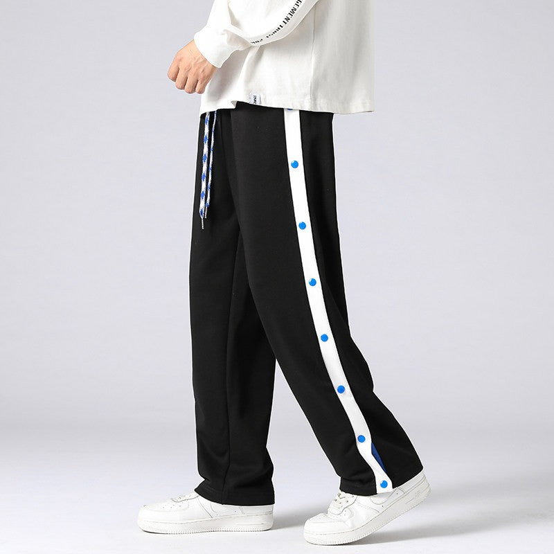 Herren Relaxed-Fit Sweathose mit seitlicher Druckknopfleiste und teilbarer Beinöffnung Nord Taschen