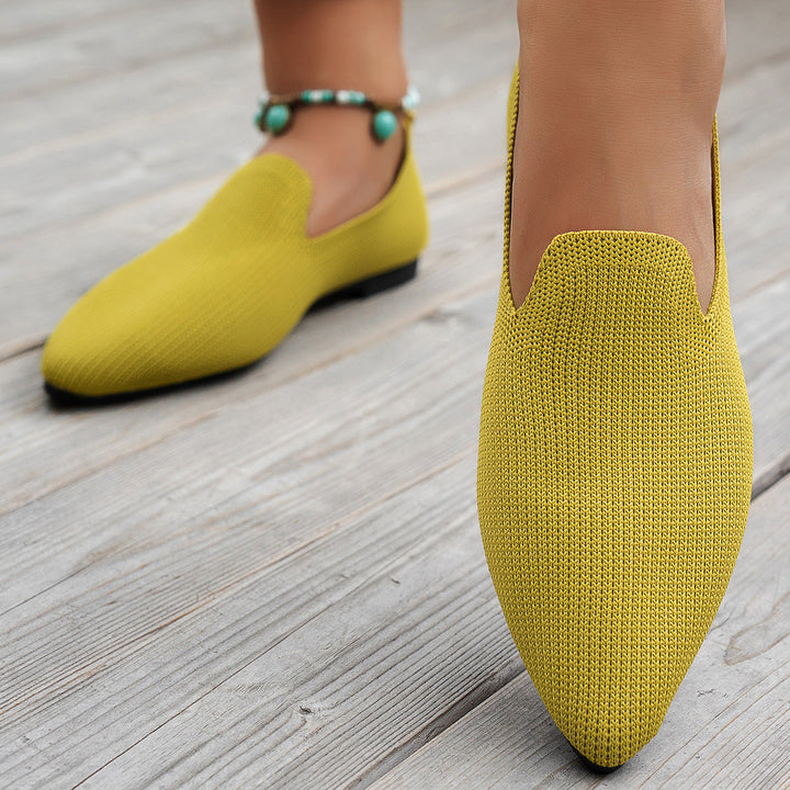 Damen Ballerinas mit kreativem Hahnentrittmuster und flexiblem Fußbett