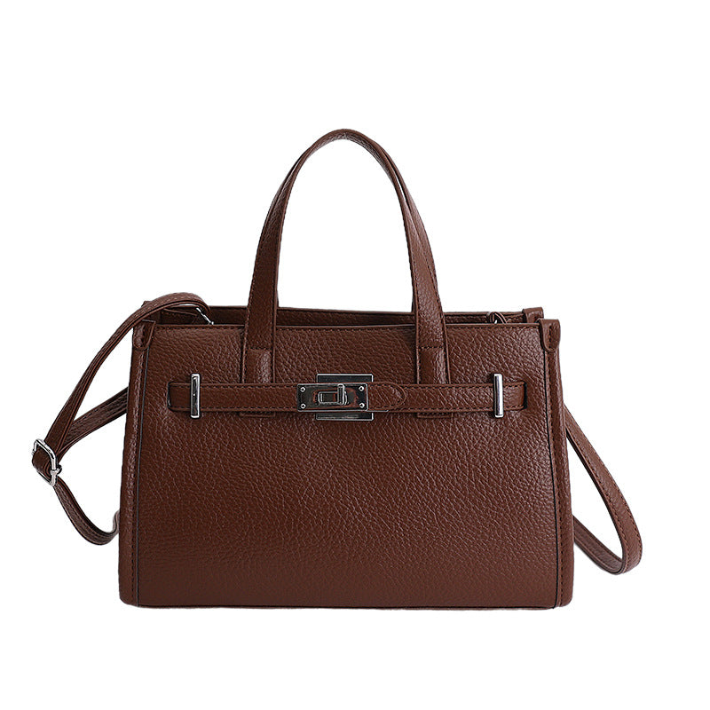 Damen elegante Handtasche mit strukturiertem Kunstleder und geräumigem Innenfach Nord Taschen