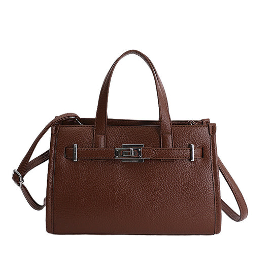 Damen elegante Handtasche mit strukturiertem Kunstleder und geräumigem Innenfach Nord Taschen