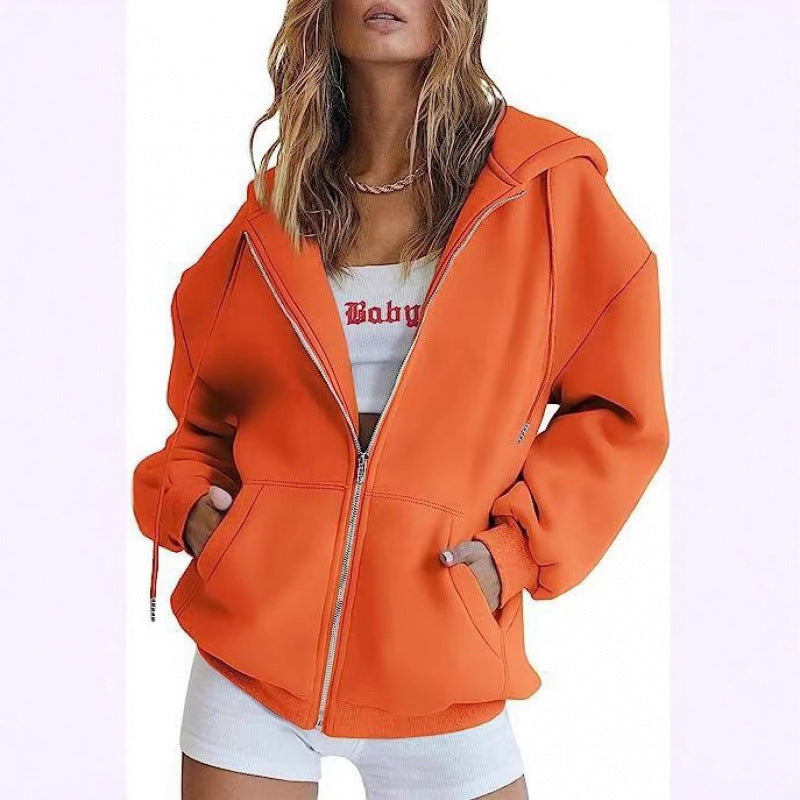 Damen Oversized Kapuzenjacke Nord Taschen