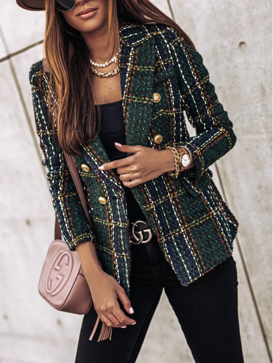 Damen Eleganter Strukturierter Blazer Nord Taschen