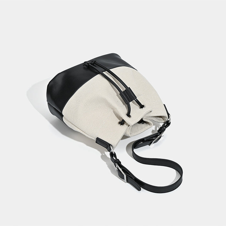 Damen Hobo-Tasche mit elegantem Kordelzugsystem und luxuriösen Lederakzenten Nord Taschen