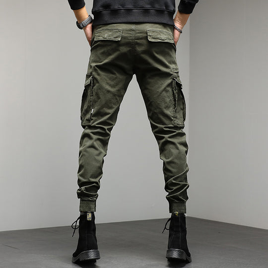 Herren Cargo-Joggerhose mit Multifunktionalen Taschen, verstärkten Kniepartien und elastischen Bündchen Nord Taschen