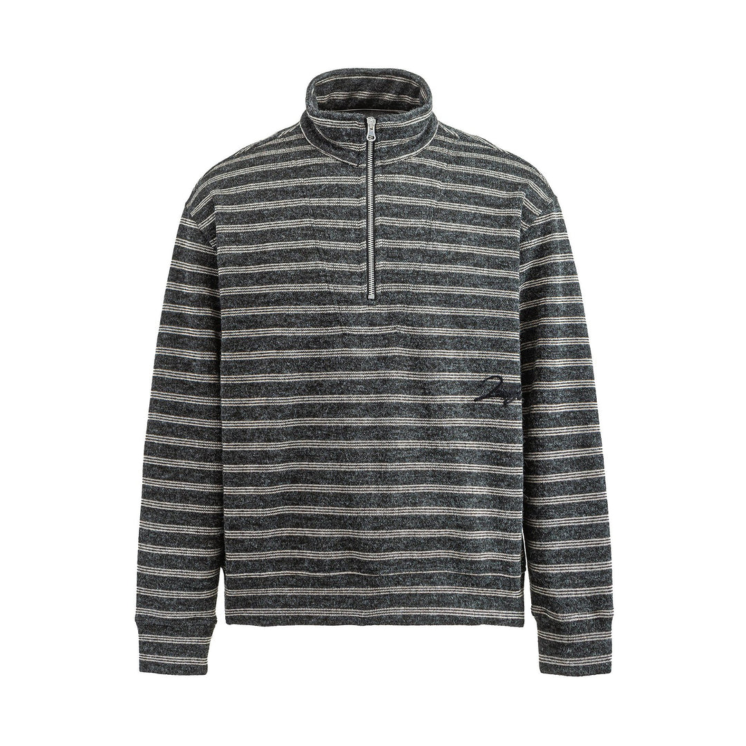 Herren Strukturiertes Halbzip-Strickpullover mit Stehkragen Nord Taschen