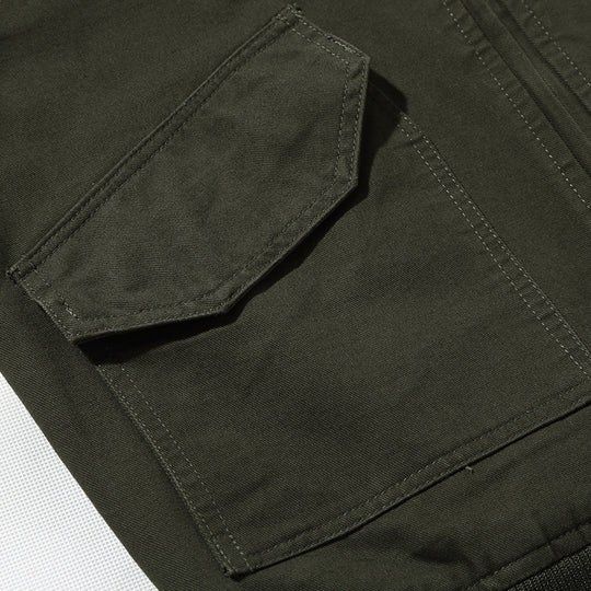 Herren Military-Canvas Bomberjacke mit Stickpatches und Ärmeltasche Nord Taschen
