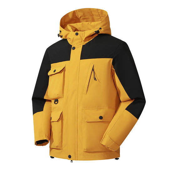 Herren technische Outdoorparka mit Kapuze, wasserabweisender Shell und Mehrfachtaschen Nord Taschen