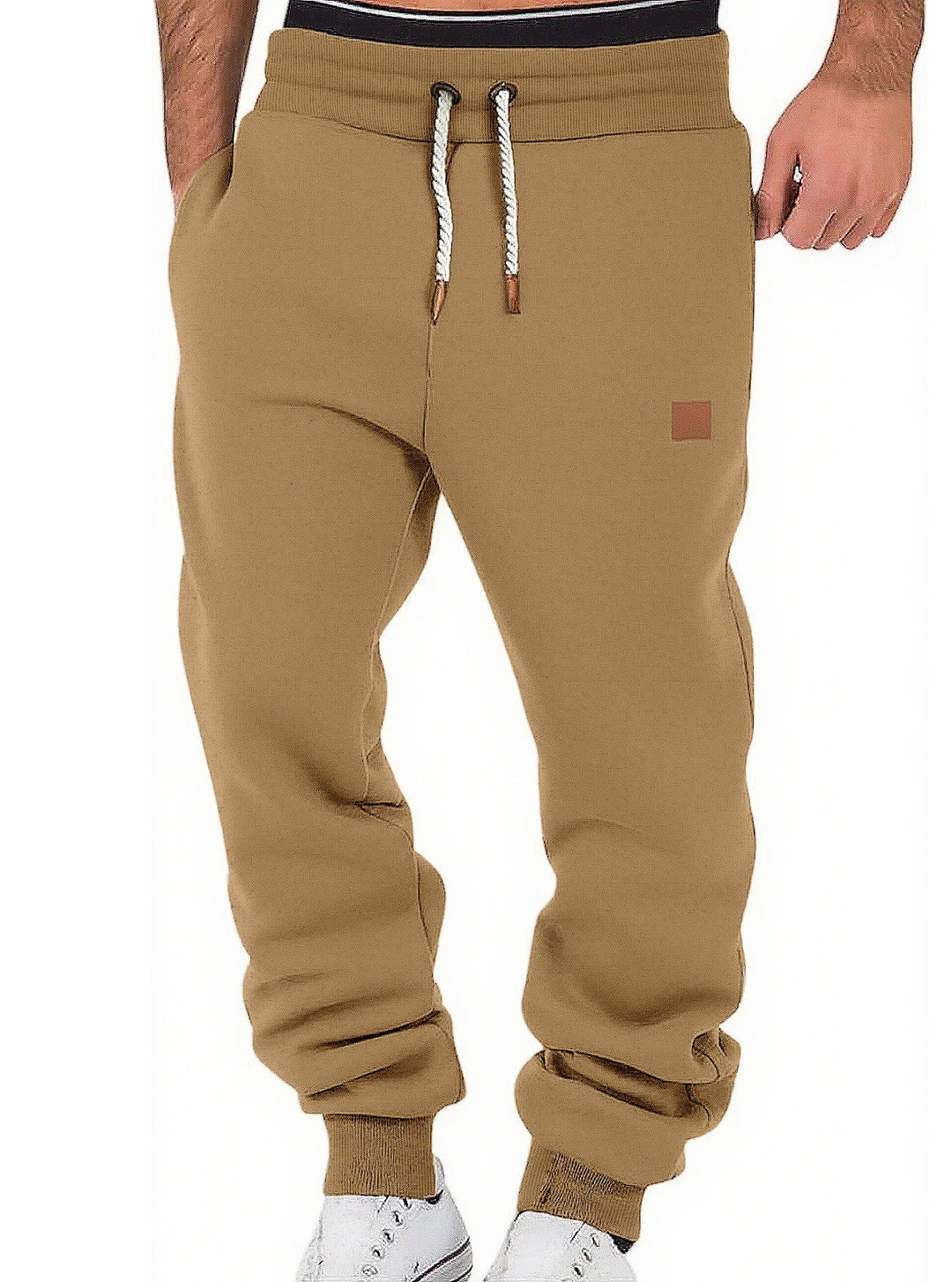 Herren nan komfortable Jogginghose aus hochwertiger Baumwollmischung mit elastischem Bund Kordelzug und Bündchen