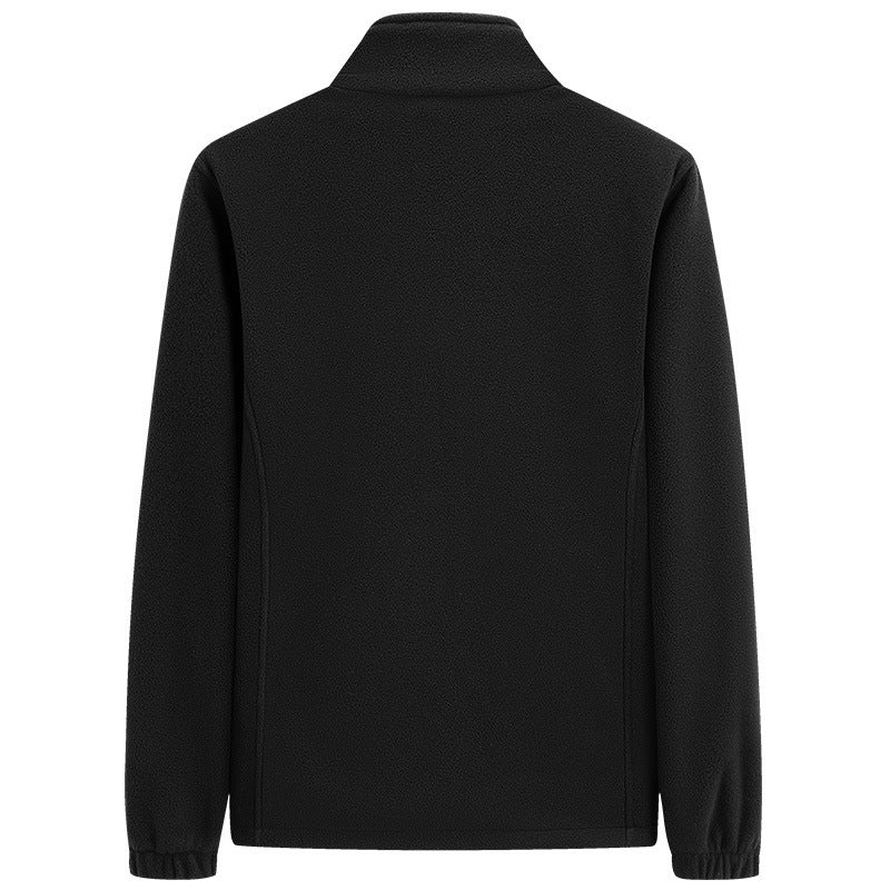Herren Microfleece Outdoorjacke mit Stehkragen und durchgehendem Reißverschluss Nord Taschen