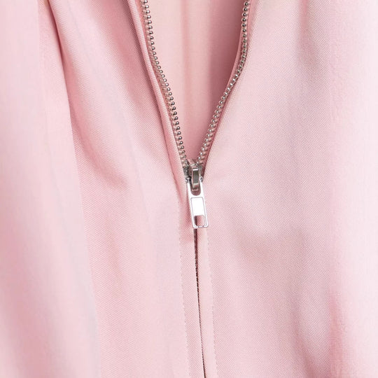 Damen Kurz geschnittene Blousonjacke mit weitem Ballonärmel, Reißverschluss und elastischem Saum Nord Taschen
