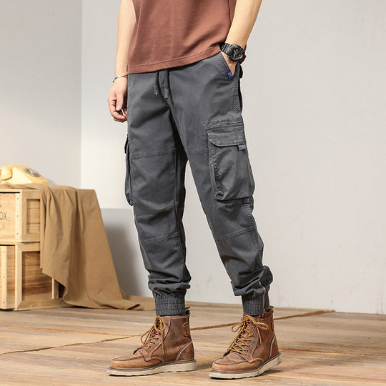 Herren Tapered-Cargo-Joggerhose mit verstärkten Kniepartien und elastischem Saum Nord Taschen