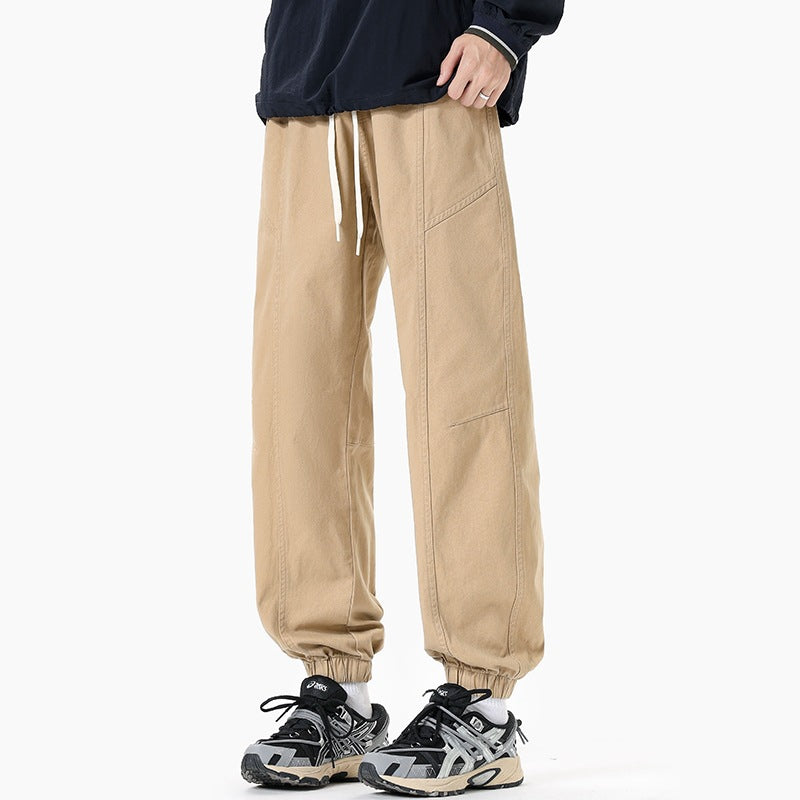 Herren Oversized Utility-Jogginghose aus robustem Baumwollmix mit Kordelbund, seitlichen Cargo‑Taschen & gerippten Bündchen Nord Taschen