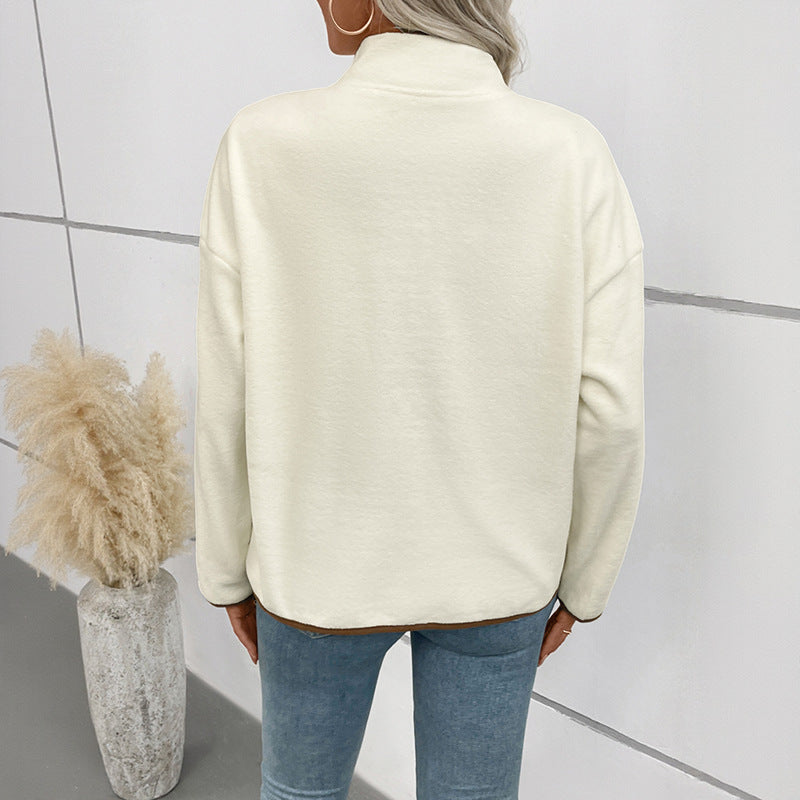 Damen Kuschelige Damenjacke mit kontrastierenden Details Nord Taschen